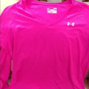 Ladies Large Semi-Fitted v-neck, long Sleeve